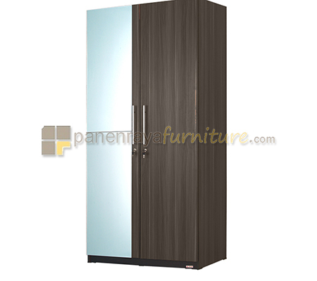 Panen Raya Lemari Pakaian 2 Pintu Expo LP 2101 Sandal Wood 95x57x200