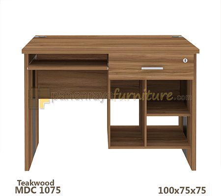Panen Raya Furniture Meja Komputer Expo MDC 1075 Teak Wood 100x75x75