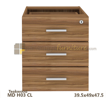 Panen Raya Furniture Laci Gantung Expo MD H03CL Teak Wood 40x49x48