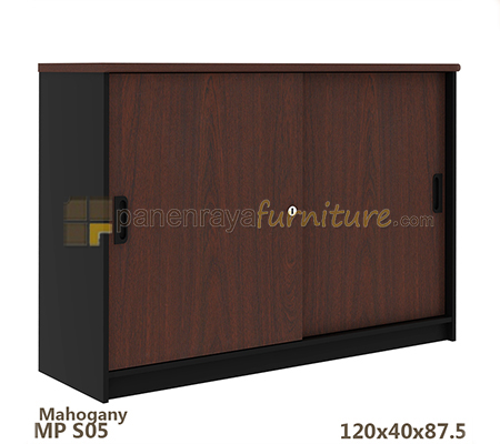 Panen Raya Furniture Lemari Arsip Rendah Expo MP S05 Mahogani 120x40x88