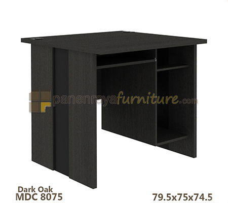 Panen Raya Furniture Meja Komputer Expo MDC 8075 Dark Oak 80x75x75