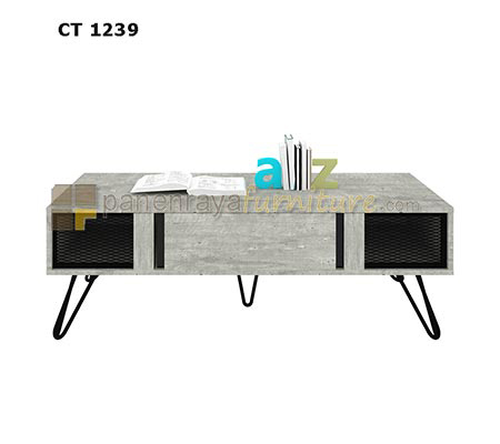 Panen Raya Furniture Coffee Table Expo CT 1239 Grey Stone 120x60x40