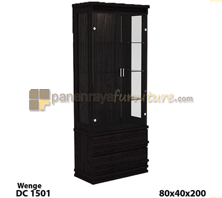 Panen Raya Furniture Lemari Pajangan Expo DC 1501 Wenge 80x40x200