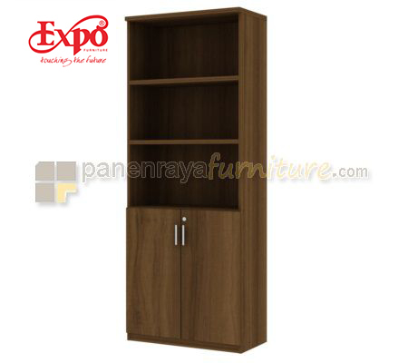 Panen Raya Lemari Arsip Tinggi Expo DHC 00 Pintu Panel Bawah Teak Wood 79x40x203