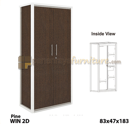 Panen Raya Lemari Pakaian 2 Pintu Expo WIN 2D Pine-Super White 83x47x183