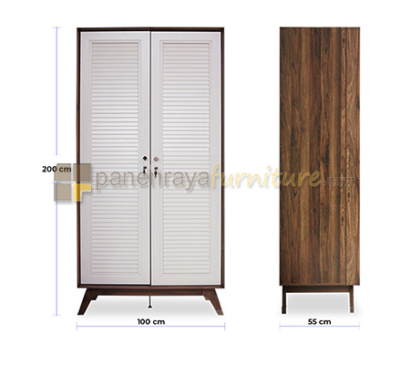 Panen Raya Lemari Pakaian Graver LP 2196 Colombia Walnut 996x550x2005