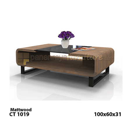 Panen Raya Furniture Coffee Table Expo CT 1019 Matt Wood 100x60x31