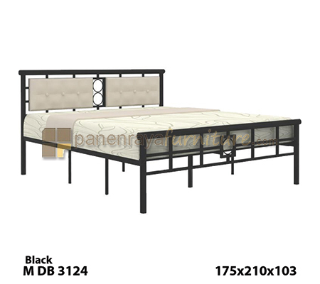Panen Raya Ranjang Double Besi 160x200 Expo MDB 3124 Black Text 175x210x103