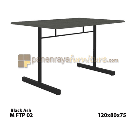 Panen Raya Furniture Meja Food Court PVC Expo M FTP 02 Black ASH 120x80x75