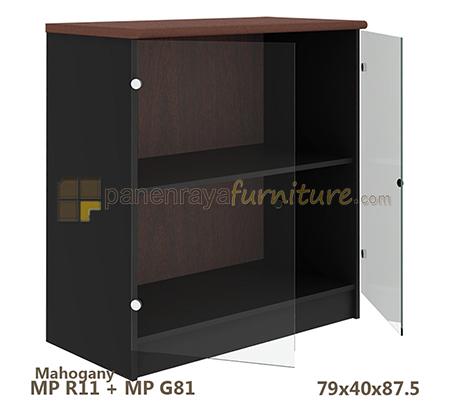 Panen Raya Furniture Lemari Arsip Rendah Expo MP R11 Mahogani 79x40x88