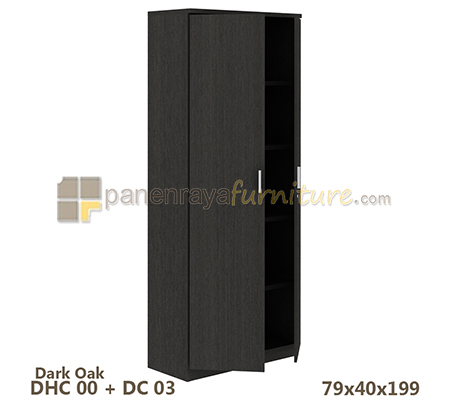 Panen Raya Furniture Pintu Panel Tinggi Lemari Arsip Expo DC 03 Dark Oak 78x2x192
