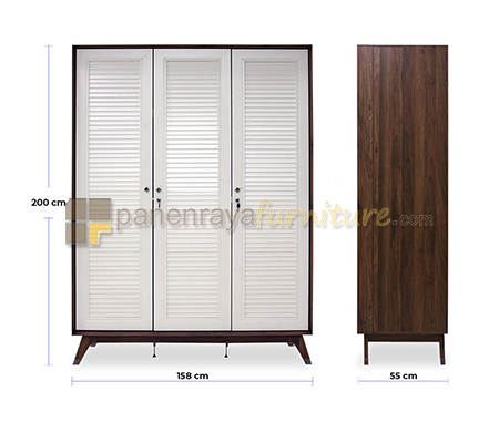 Panen Raya Lemari Pakaian Graver LP 2198 Colombia Walnut 1486x550x2005