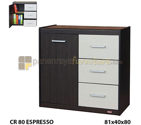 Panen Raya Furniture LACI SERBA GUNA LUNAR CR 80 ESPRESSO