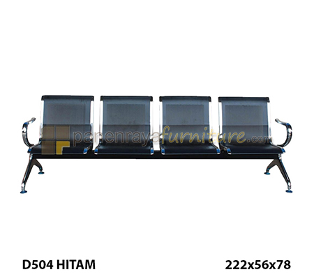 Panen Raya KURSI TUNGGU LUNAR 4 SEAT D504 BLACK 232x60