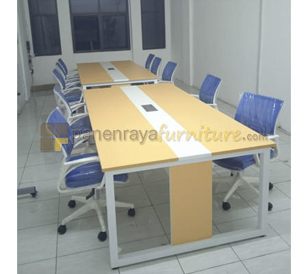 Panen Raya Furniture Meja Meeting Persegi QBIC MCT 2412 Maple 240x120x75