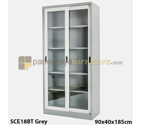 Panen Raya Furniture Lemari Arsip Besi IMPORTA SC E18 BT Grey - Beige 90x40x185