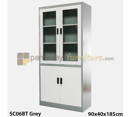 Panen Raya Furniture Lemari Arsip Besi IMPORTA SC 06 BT Grey - Beige 90x40x185