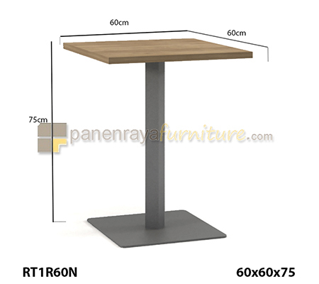 Panen Raya Furniture Meja Cafe Square HighPoint Monza RT1R60N Cappuccino 60x60x75