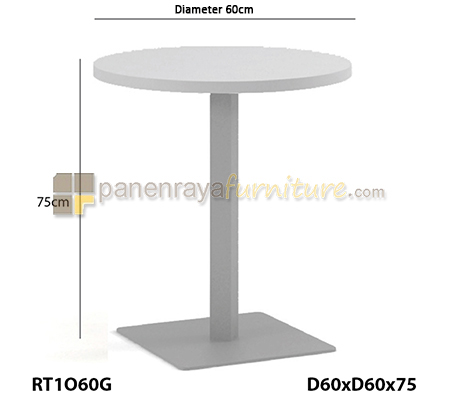 Panen Raya Meja Cafe Bundar HighPoint Monza RT1O60G Light Grey D60x75