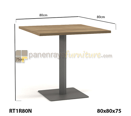 Panen Raya Furniture Meja Cafe Square HighPoint Monza RT1R80N Cappuccino 80x80x75