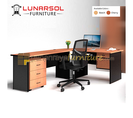 Panen Raya Set Meja Kantor dan Laci Lunar LMK 1260 L1 dan LMD 03