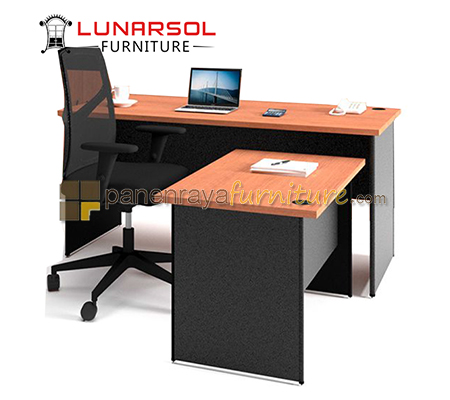 Panen Raya Furniture Set Meja Kantor Tanpa Laci Lunar LMK 1260 dan LMK 100