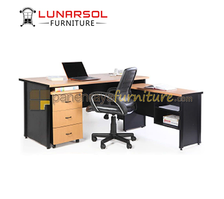 Panen Raya Furniture Set Meja Kantor Plus Laci Dorong 3 Laci LMK 1260 dan LMK 100