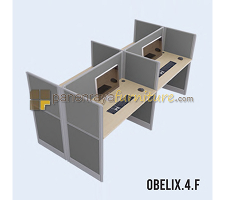 Panen Raya Furniture Workstation 4 Seater Indachi Obelix.4.F 