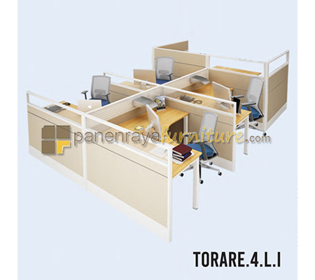 Panen Raya Workstation 4 Seater HPL Indachi Torare.4.L.I