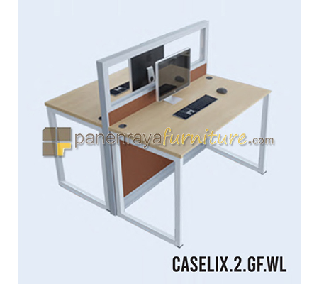 Panen Raya Furniture Workstation 2 Seater Indachi Caselix.2.GF.WL