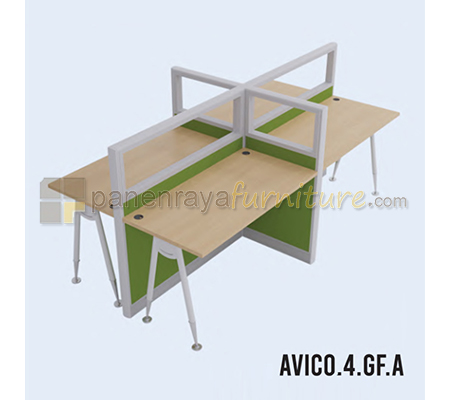 Panen Raya Furniture Workstation 4 Seater Indachi Avico.4.GF.A
