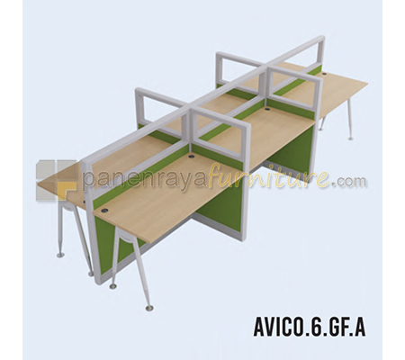 Panen Raya Furniture Workstation 6 Seater Indachi Avico.6.GF.A