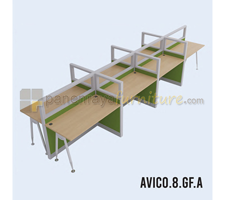 Panen Raya Furniture Workstation 8 Seater Indachi Avico.8.GF.A