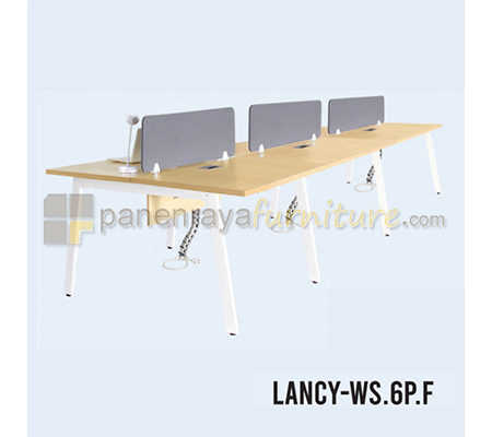 Panen Raya Furniture Workstation 6 Seater Indachi Lancy WS.6P.F 