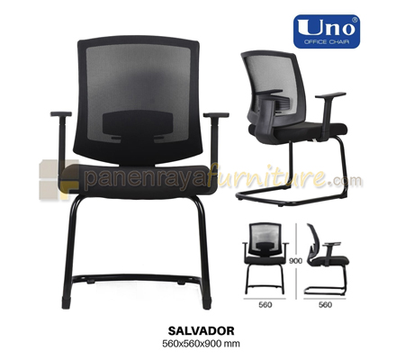 Panen Raya Furniture Kursi Kantor UNO Salvador HR Black-Black