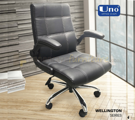 Panen Raya Furniture Kursi Kantor UNO Wellington Black-Black