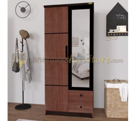Panen Raya Lemari Pakaian 2 Pintu Romaro LPP 22 LR French Oak 80x43x180 