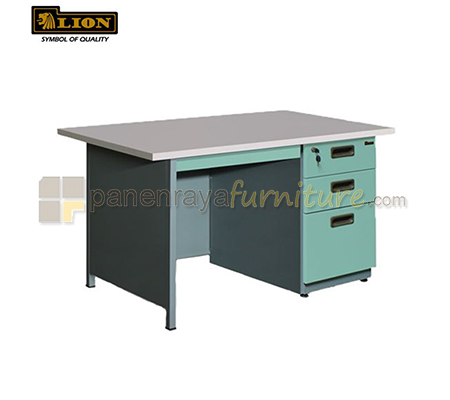 Panen Raya Furniture MEJA KANTOR LION L 106 N Grey 120x70x76