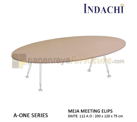 Panen Raya Furniture Meja Meeting Elips Indachi A One DMTE 112 A O Maple 200x120x75