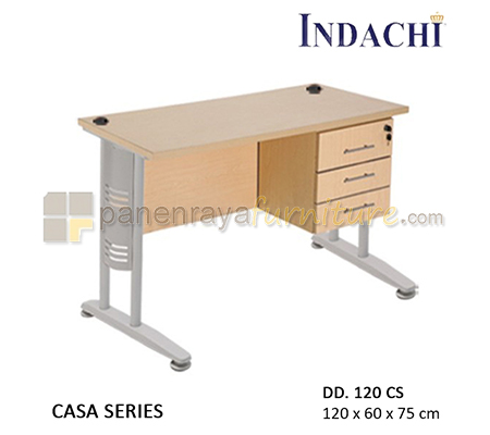 Panen Raya Furniture Meja Kantor Indachi Casa DD 120 CS Maple 120x60x75 3 Laci Gantung