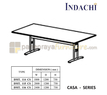 Meja Meeting Persegi Indachi Casa DMT 116 CS Maple 240x120x75