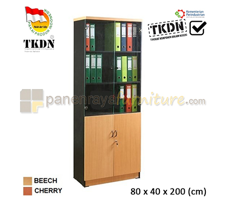 Panen Raya Furniture Lemari Arsip Tinggi Lunar LRT 201 Beech / Cherry 80x40x200