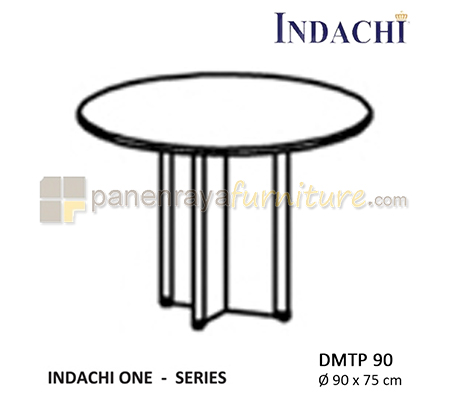 Panen Raya Furniture Meja Meeting Bundar Kaki Panel Indachi One DMTP 90 D90x75 Melamine