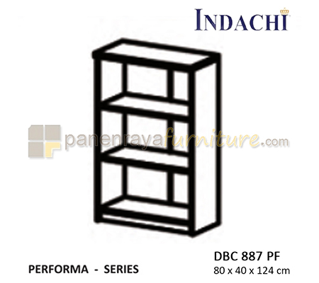 Panen Raya Lemari Arsip Sedang Tanpa Pintu Indachi Performa DBC 887 PF Maple 80x40x124 Melamine