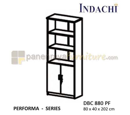 Panen Raya Furniture Lemari Arsip Tinggi Pintu Panel Bawah Indachi Performa DBC 880 PF Maple 80x40x202 Melamine