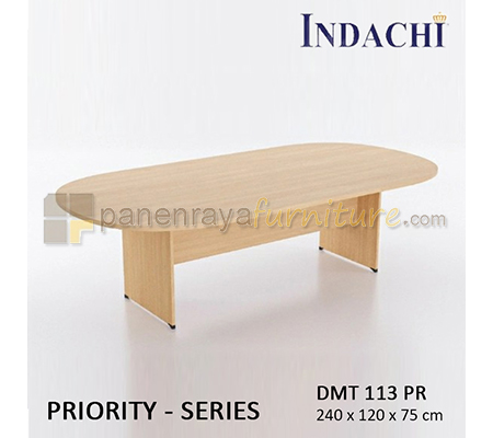 Panen Raya Meja Meeting Oval Indachi Priority DMT 113 PR Maple 240x120x75 Melamine 