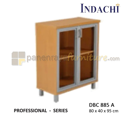 Panen Raya Lemari Arsip Rendah Pintu Kaca Frame Indachi DBC 885 A Beech 80x40x95 Melamine