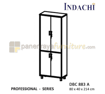 Panen Raya Furniture Lemari Arsip Tinggi Pintu Panel Atas Bawah Indachi Professional DBC 883 A Beech 80x40x214 Melamine