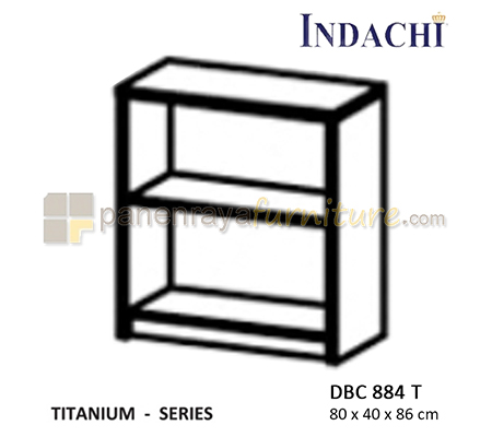 Panen Raya Lemari Arsip Randah Tanpa Pintu Indachi Titanium DBC 884 T Maple 80x40x86 Melamine
