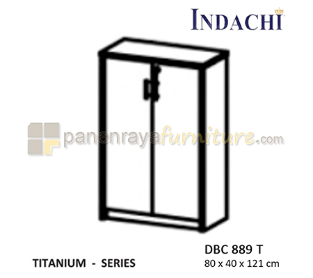 Panen Raya Furniture Lemari Arsip Sedang Pintu Panel Indachi Titanium DBC 889 T Maple 80x40x121 Melamine